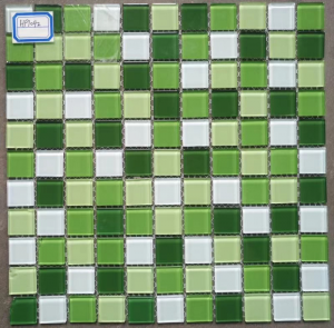Glass Mosaic glossy surface Tile Green