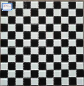Glass Mosaic tiles black white