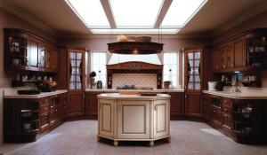 Solid wood kitchen cabinet