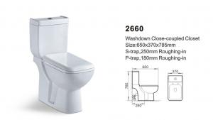 Bathroom wc ceramic toilet sanitary ware two piece toilet 2660